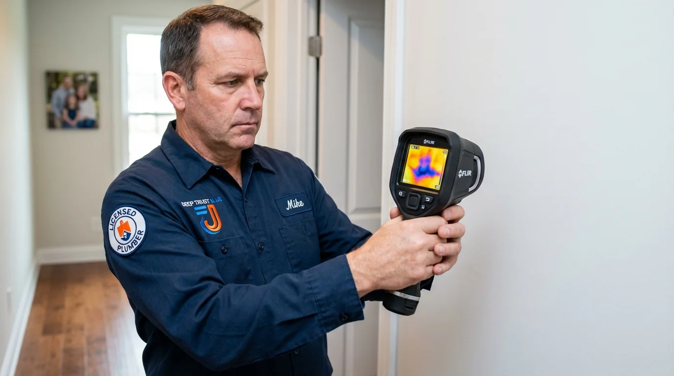 Thermal imaging leak detection by Johns Plumbing LLC in Blue Point